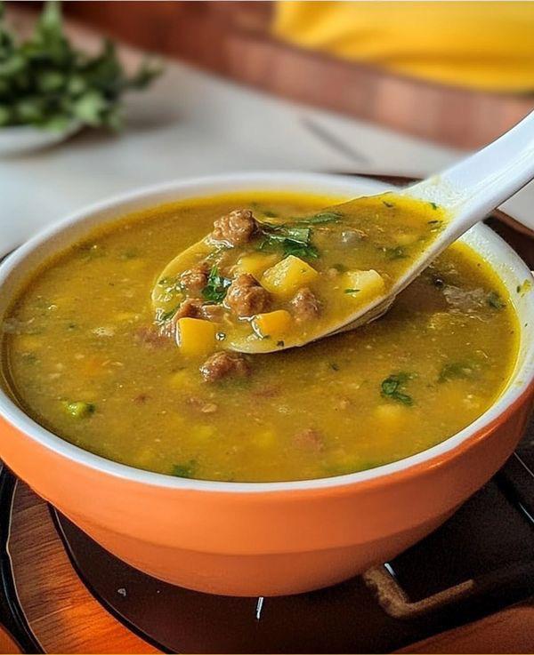 Caldo de Carne Moída Temperada