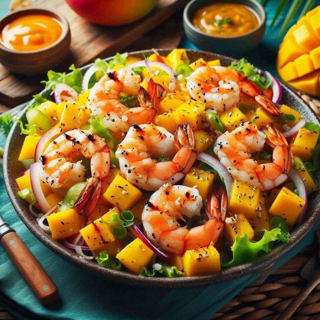 Salada com Camarão Rosa